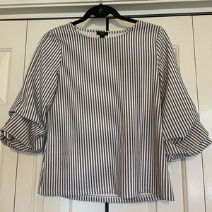 Blouse-Black and White striped